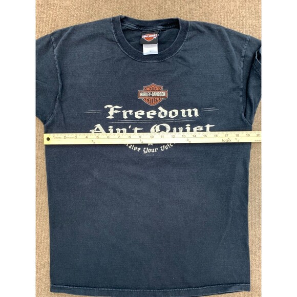 Harley Davidson Shirt Mens M Montgomery Alabama Freedom Ain't Quiet Short Sleeve - Picture 3 of 6